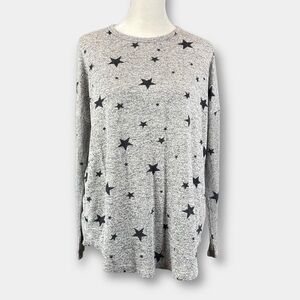 NEW Buffalo David Bitton Sweater Stars Grey Black Size Medium